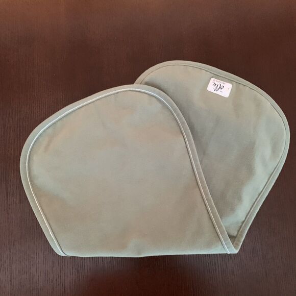 The Ollie World Baby Burp Cloths Olive Green Set of 2 - Picture 10 of 10